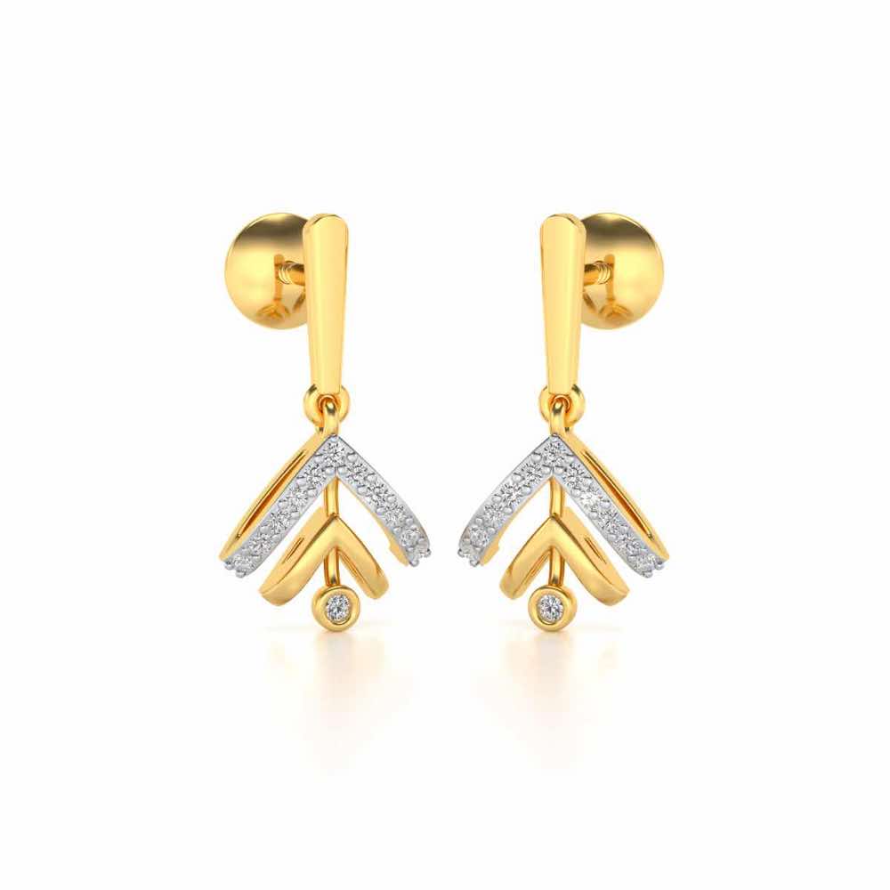 Beacon desire Silver Earrings - Yellow Gold - Image 2