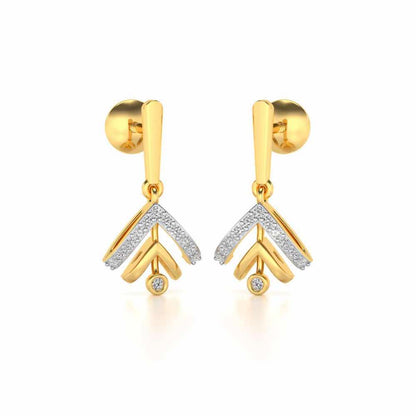 Beacon desire Silver Earrings - Yellow Gold - Image 2