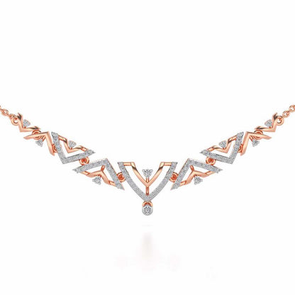 Beacon desire Silver Necklace - Rose Gold - Image 1