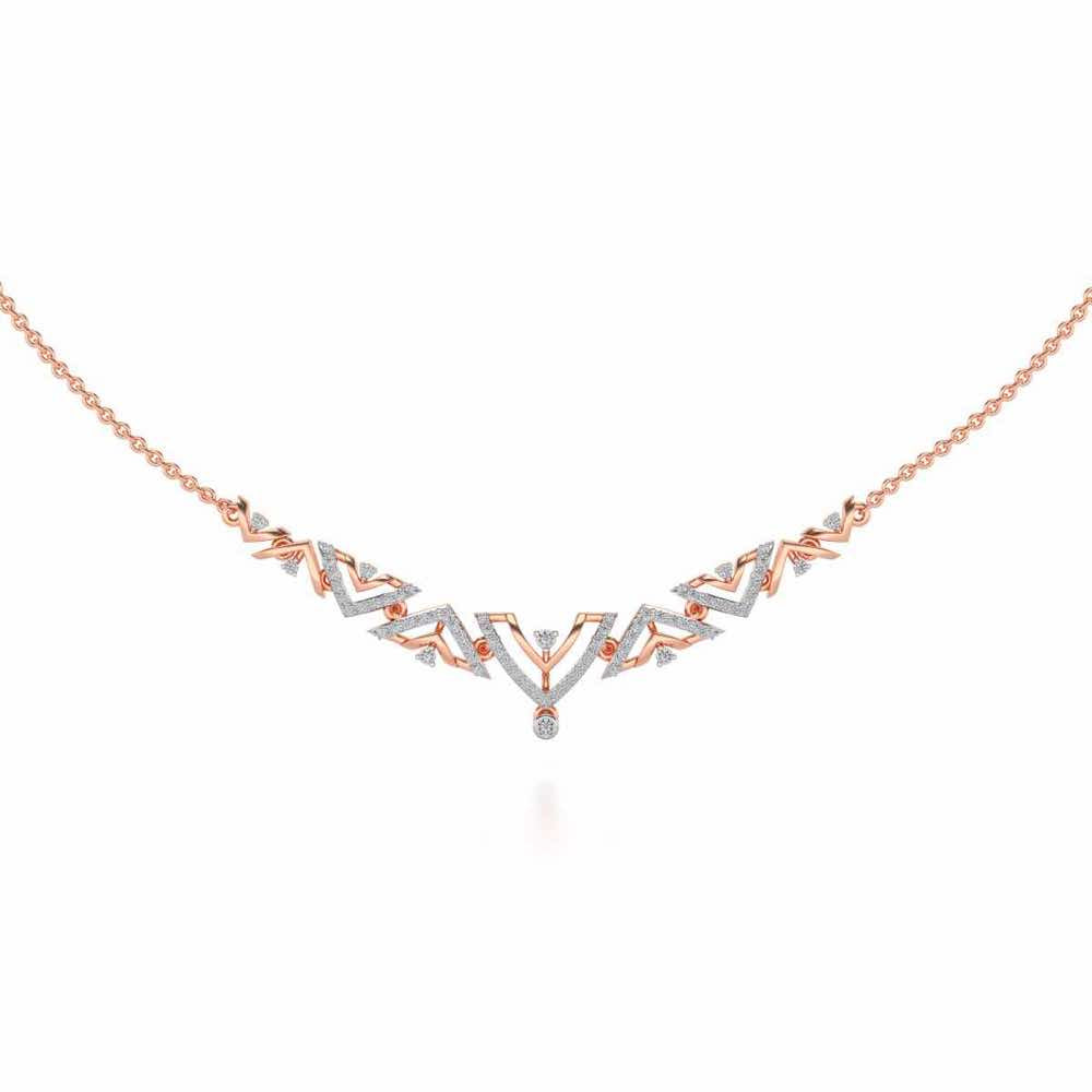 Beacon desire Silver Necklace - Rose Gold - Image 2