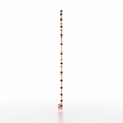 Beaded Array Silver Mangalsutra - Rose Gold - Image 4