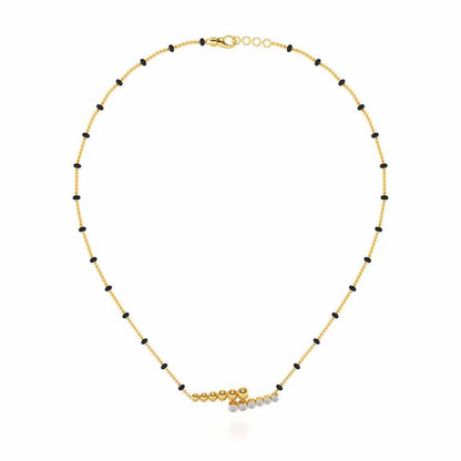 Beaded Array Silver Mangalsutra - Yellow Gold - Image 3