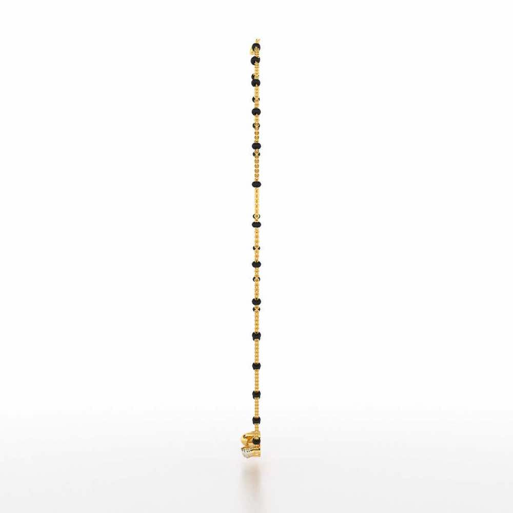 Beaded Array Silver Mangalsutra - Yellow Gold - Image 4