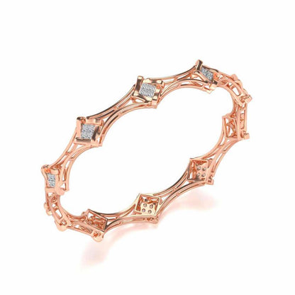 Beam Silver Bangles - Rose Gold - Image 1