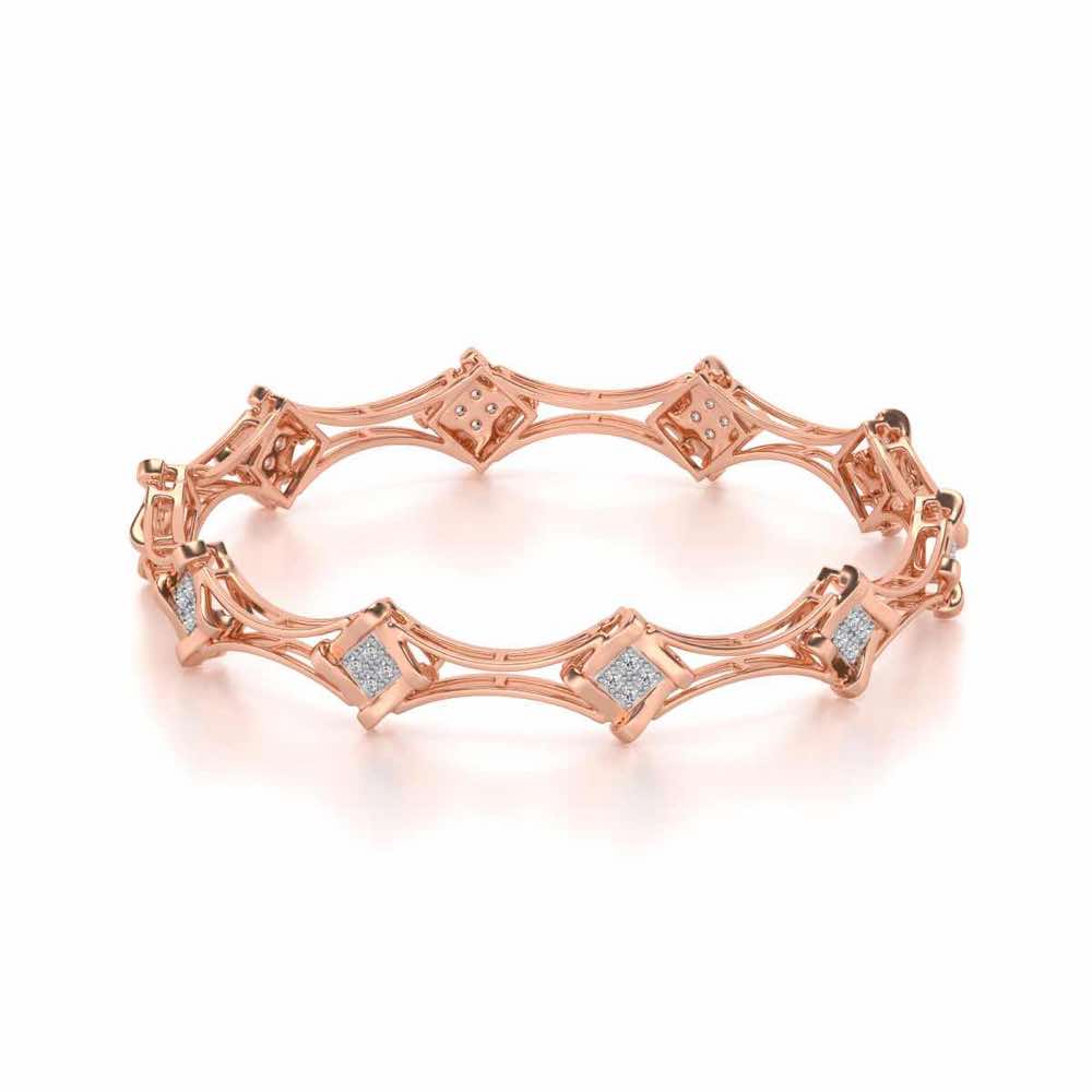 Beam Silver Bangles - Rose Gold - Image 2