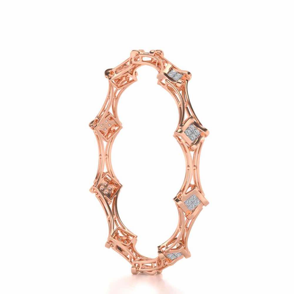 Beam Silver Bangles - Rose Gold - Image 3