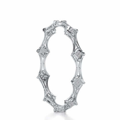 Beam Silver Bangles - White Gold - Image 3