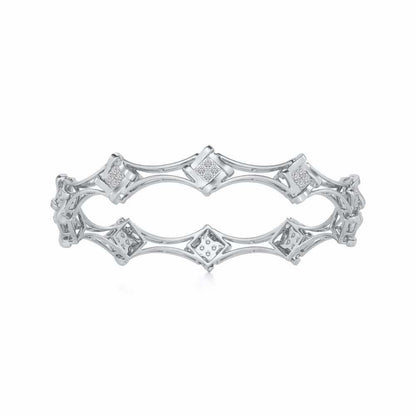 Beam Silver Bangles - White Gold - Image 4