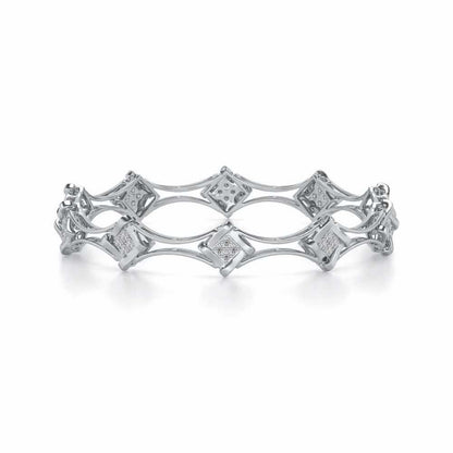 Beam Silver Bangles - White Gold - Image 5