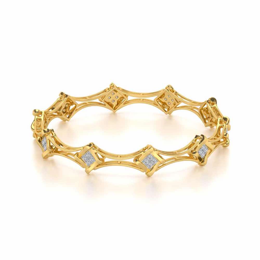 Beam Silver Bangles - Yellow Gold - Image 2