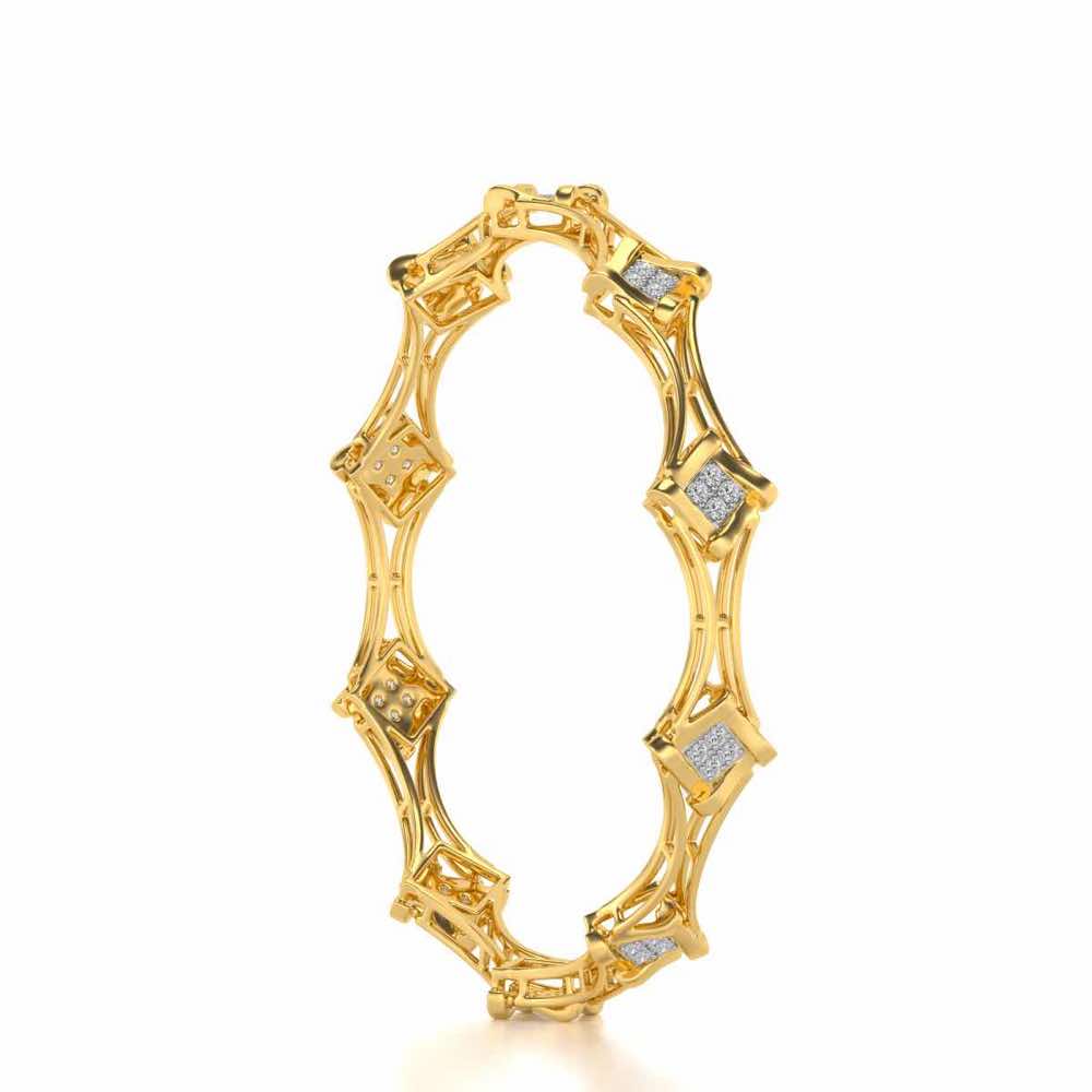 Beam Silver Bangles - Yellow Gold - Image 3