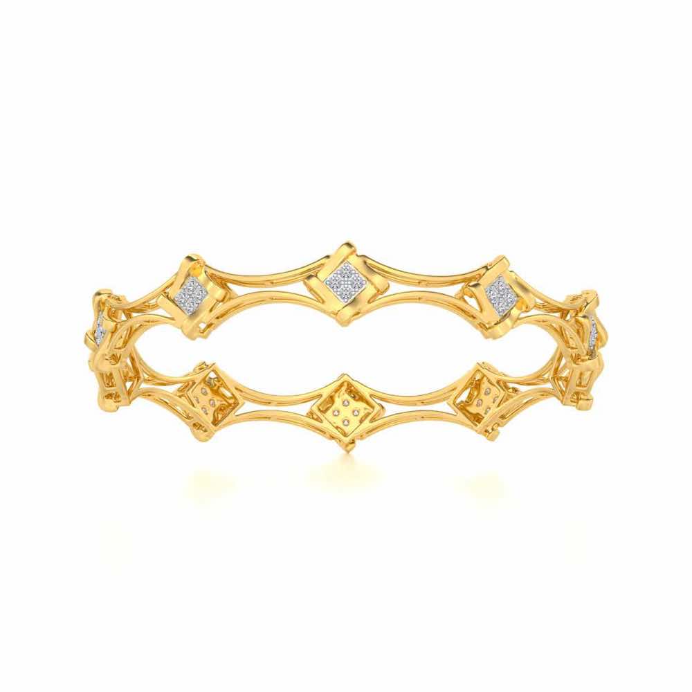 Beam Silver Bangles - Yellow Gold - Image 4