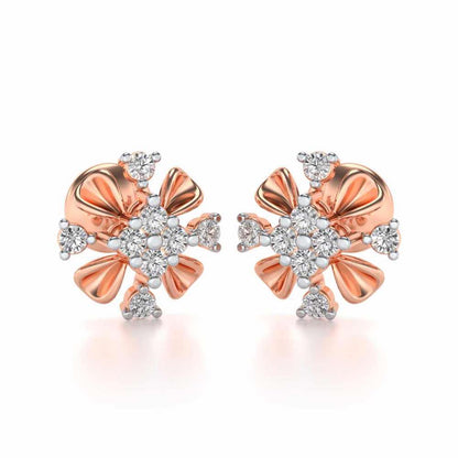 Beaute Silver Studs - Rose Gold - Image 1