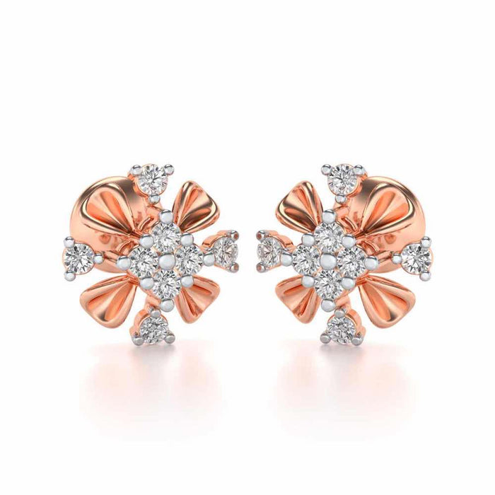 Beaute Silver Studs - Rose Gold - Image 1
