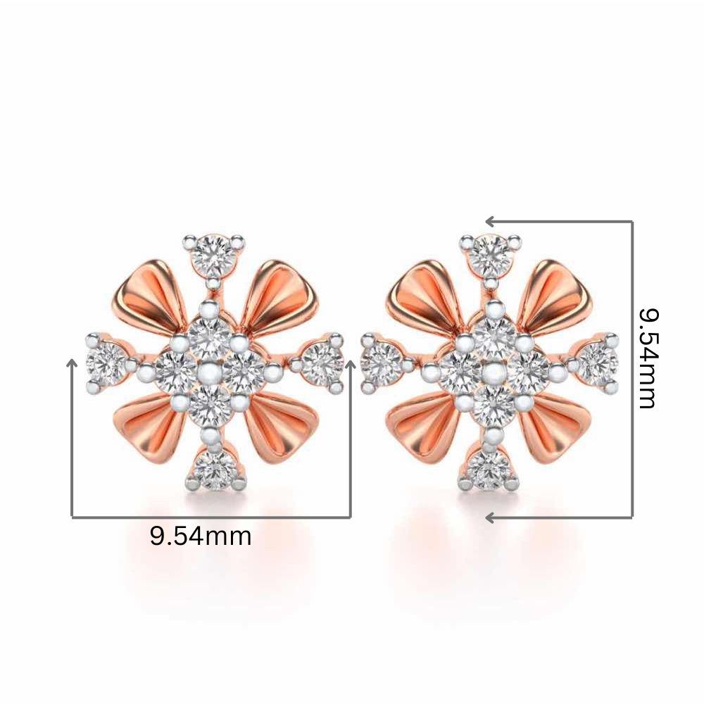 Beaute Silver Studs - Rose Gold - Image 2