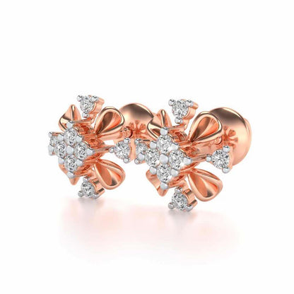 Beaute Silver Studs - Rose Gold - Image 3