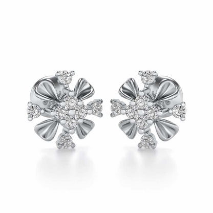 Beaute Silver Studs - White Gold - Image 1