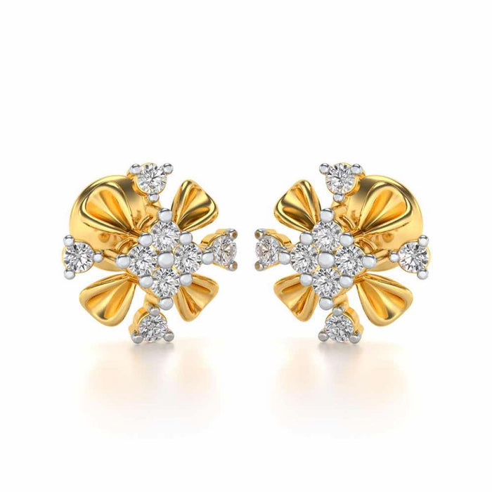 Beaute Silver Studs - Yellow Gold - Image 1