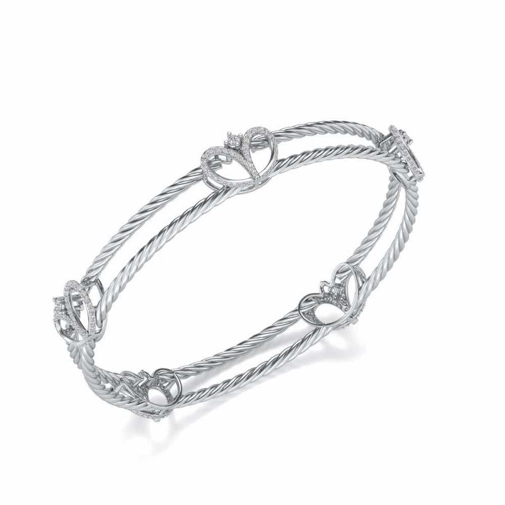 Being Silver Bangles - White Gold - Image 1