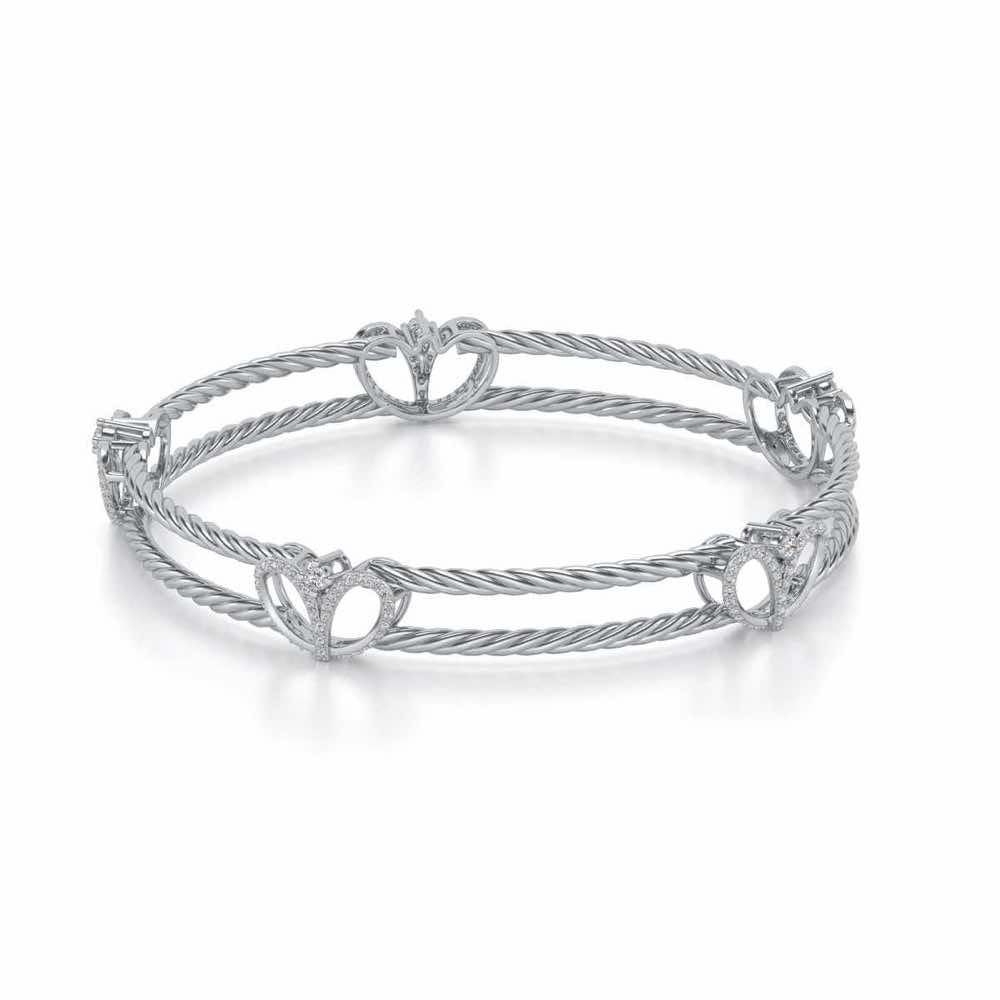 Being Silver Bangles - White Gold - Image 2