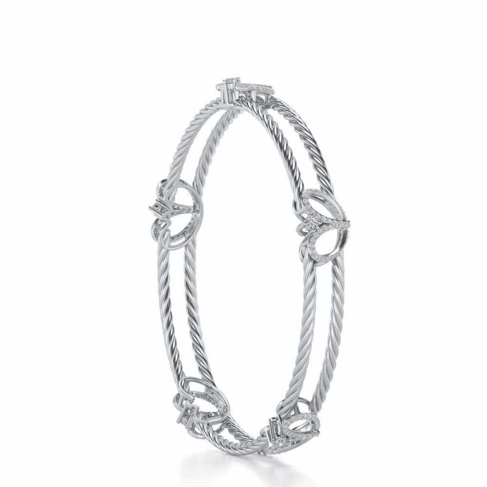 Being Silver Bangles - White Gold - Image 3