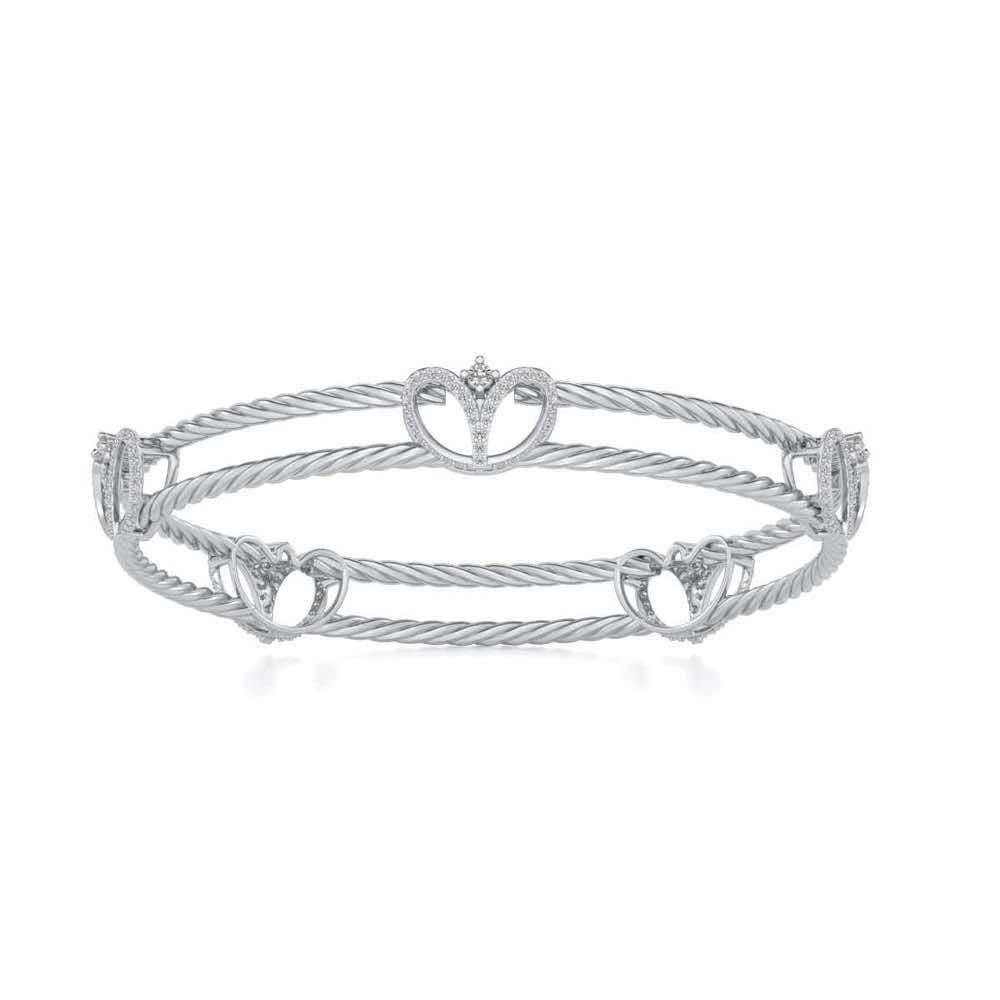 Being Silver Bangles - White Gold - Image 4