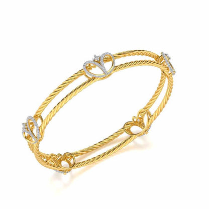 Being Silver Bangles - Yellow Gold - Image 1