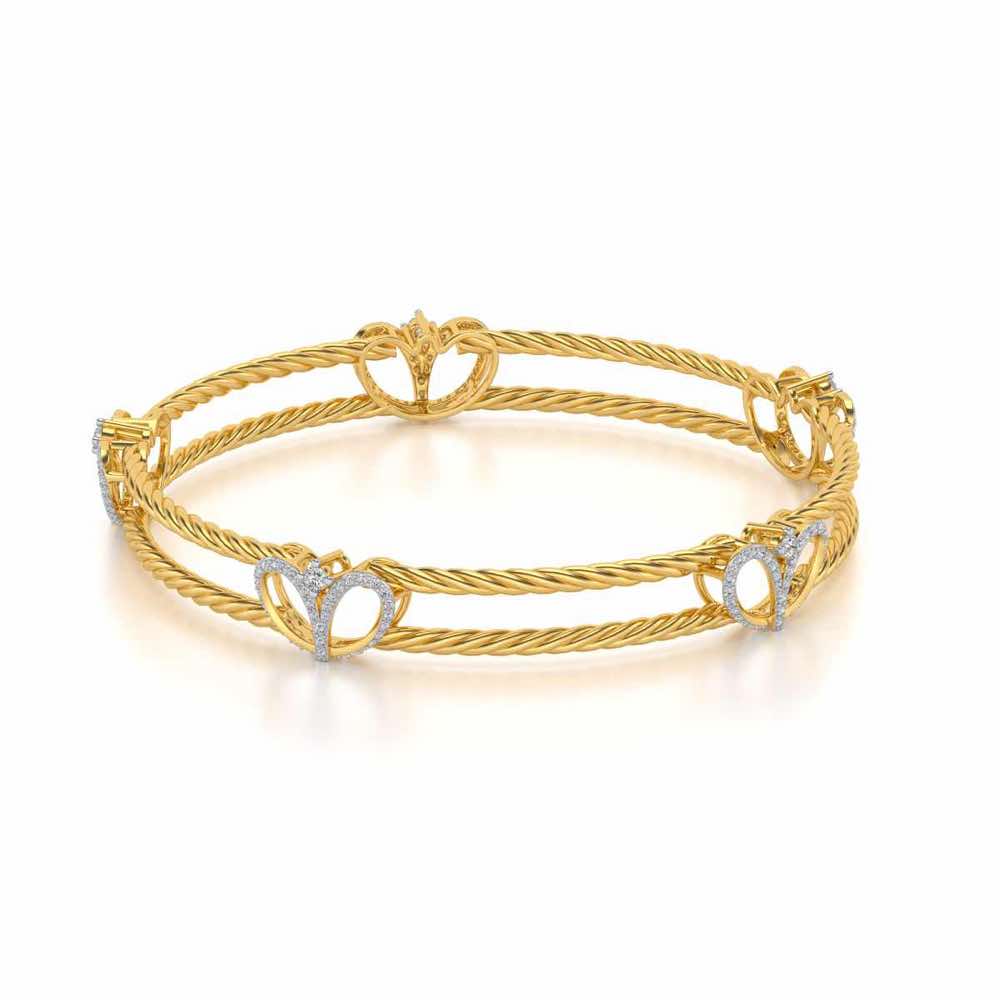 Being Silver Bangles - Yellow Gold - Image 2
