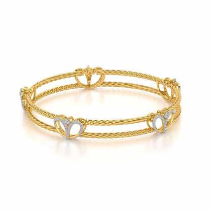 Being Silver Bangles - Yellow Gold - Image 2