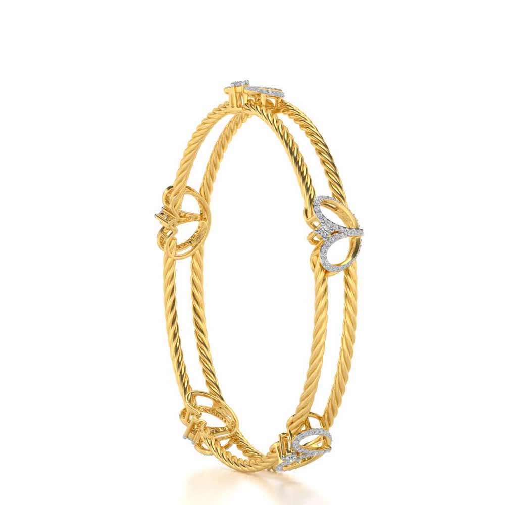 Being Silver Bangles - Yellow Gold - Image 3