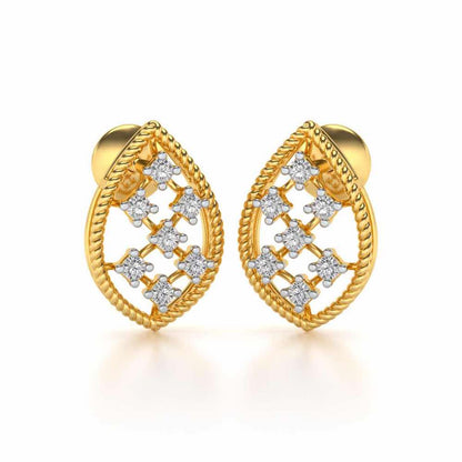 Belle Silver Studs - Yellow Gold - Image 1