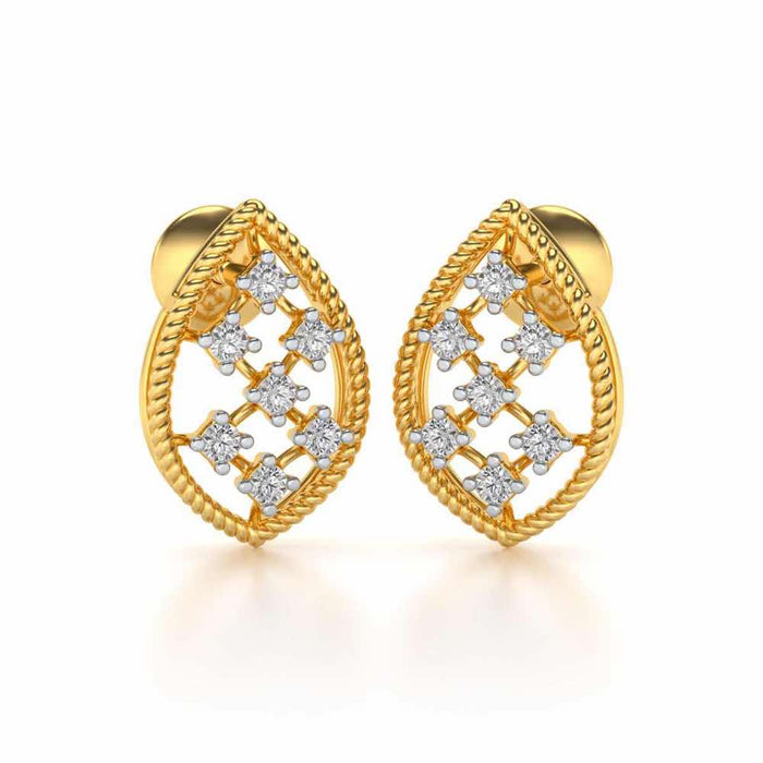 Belle Silver Studs - Yellow Gold - Image 1