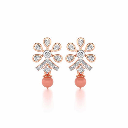 Benevolent Silver Earrings - Rose Gold - Image 1