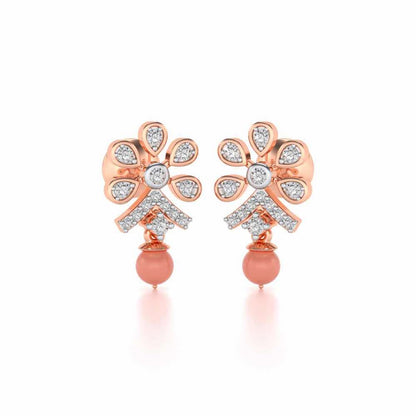 Benevolent Silver Earrings - Rose Gold - Image 2