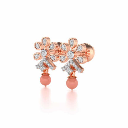 Benevolent Silver Earrings - Rose Gold - Image 3