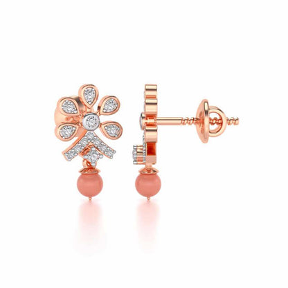 Benevolent Silver Earrings - Rose Gold - Image 4