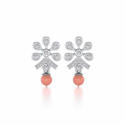 Benevolent Silver Earrings - White Gold - Image 1