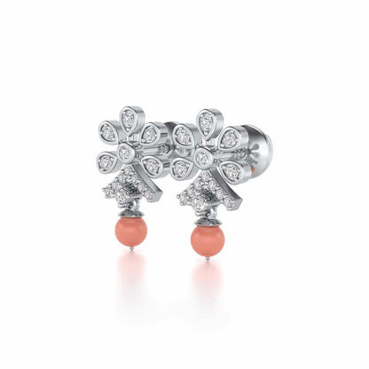 Benevolent Silver Earrings - White Gold - Image 3