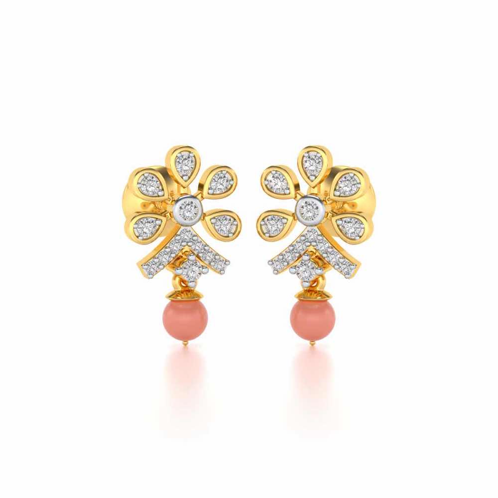 Benevolent Silver Earrings - Yellow Gold - Image 2