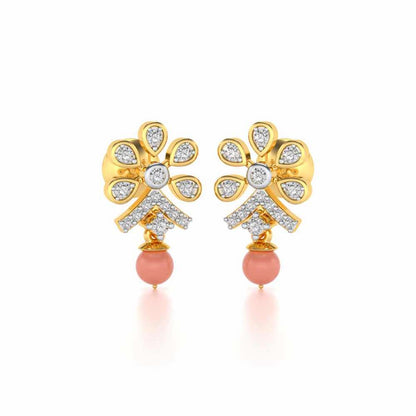 Benevolent Silver Earrings - Yellow Gold - Image 2