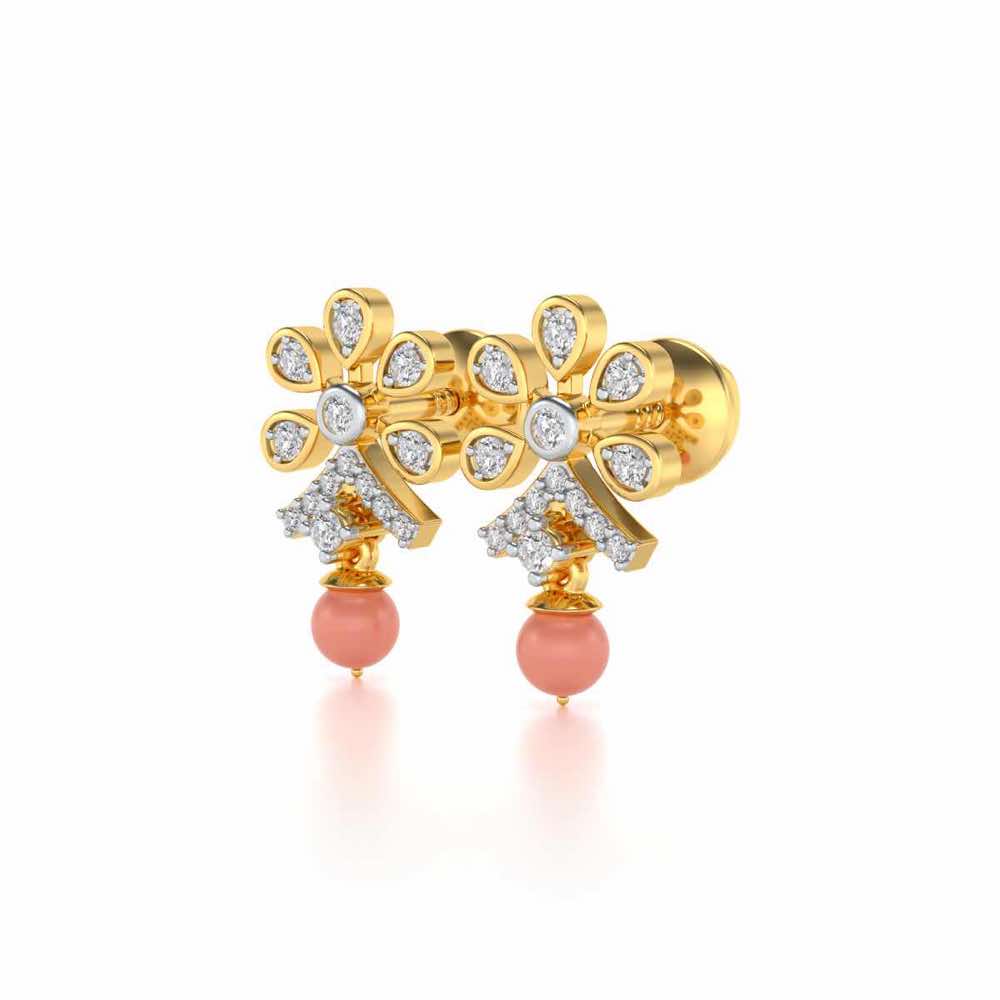 Benevolent Silver Earrings - Yellow Gold - Image 3