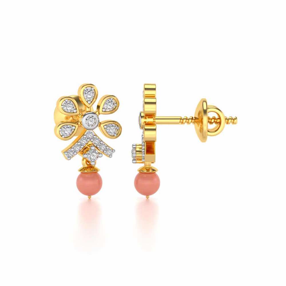 Benevolent Silver Earrings - Yellow Gold - Image 4