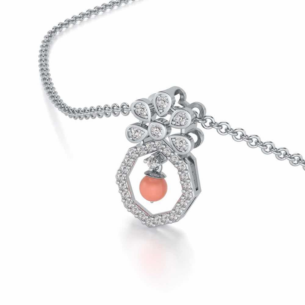 Benevolent Silver Pendant - White Gold - Image 2