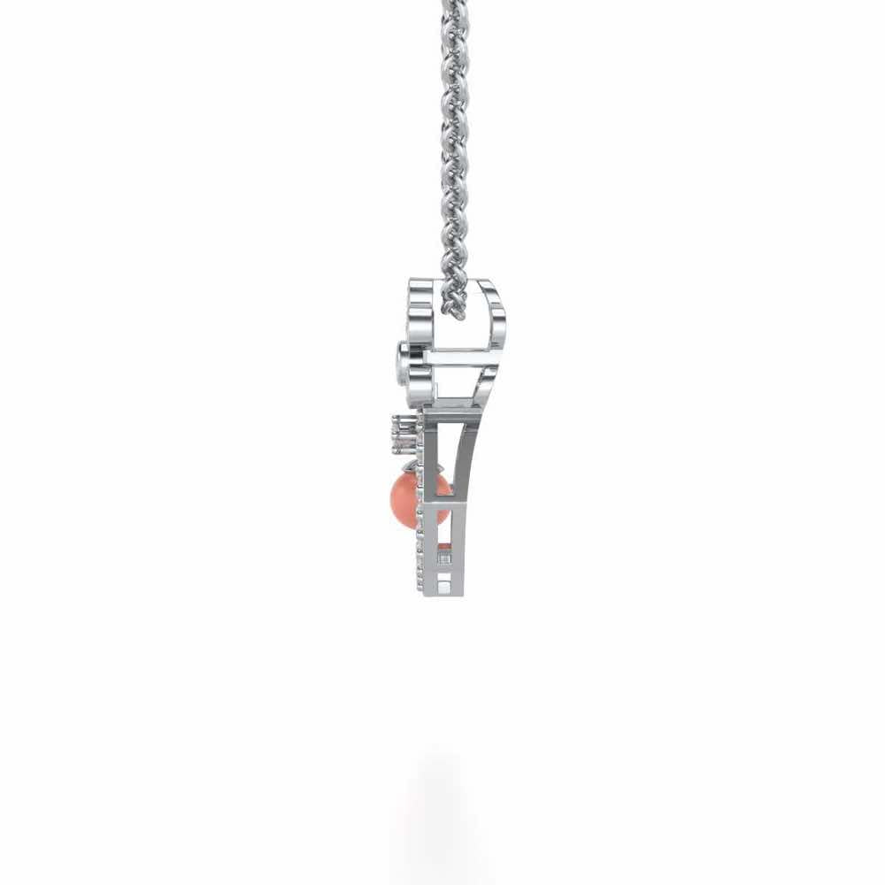 Benevolent Silver Pendant - White Gold - Image 4