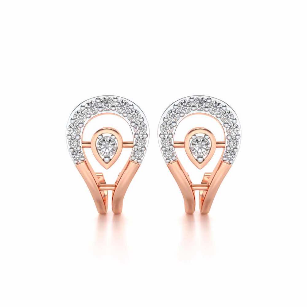 Benevolent Glory Silver Earrings - Rose Gold - Image 1