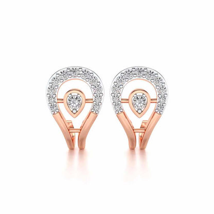 Benevolent Glory Silver Earrings - Rose Gold - Image 1