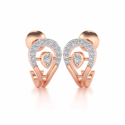 Benevolent Glory Silver Earrings - Rose Gold - Image 2