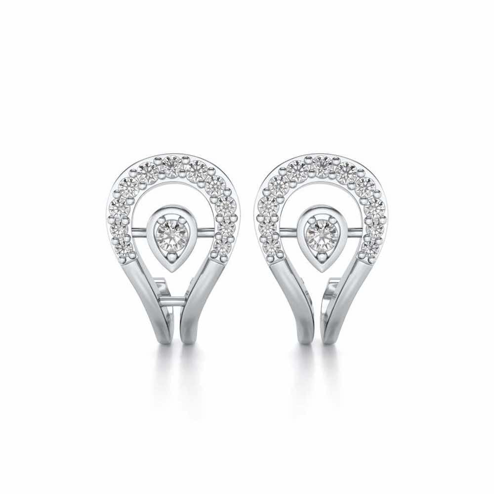 Benevolent Glory Silver Earrings - White Gold - Image 1