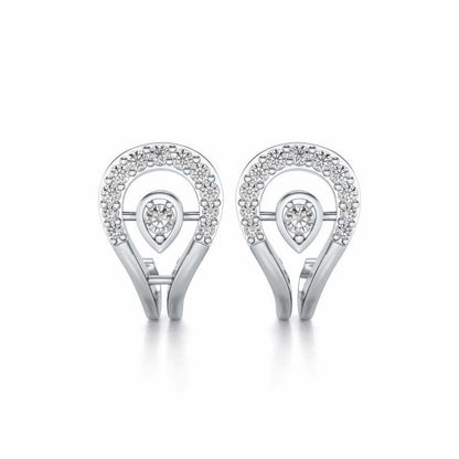 Benevolent Glory Silver Earrings - White Gold - Image 1