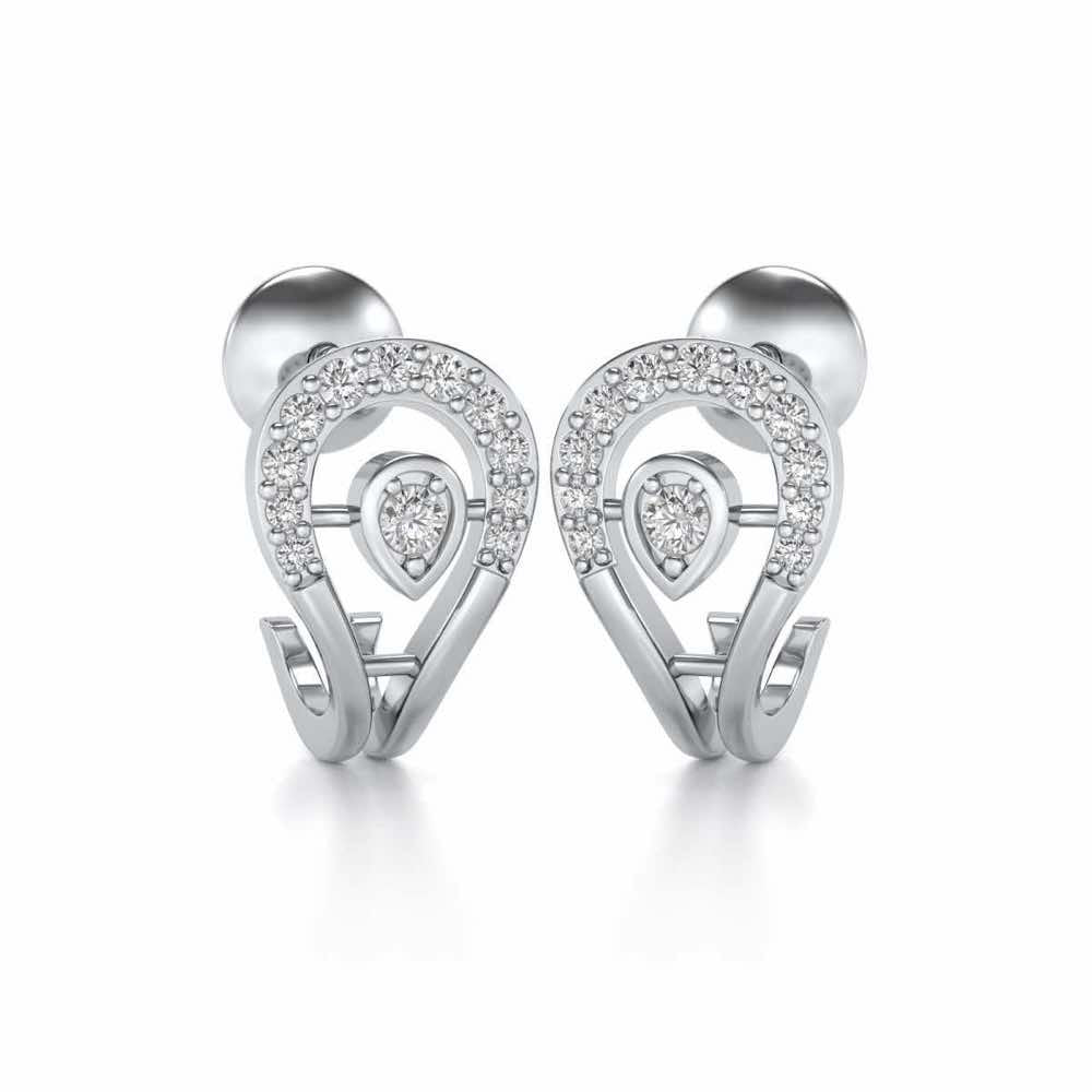 Benevolent Glory Silver Earrings - White Gold - Image 2